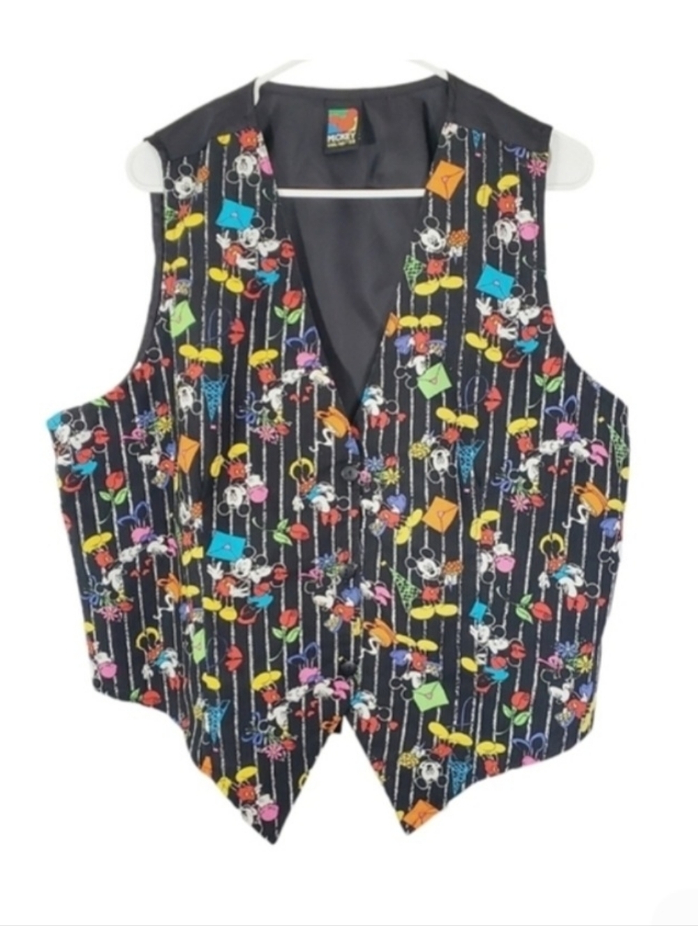 1371 * Mickey Unlimited Land'n Sea Mickey Mouse Print Vest No Size